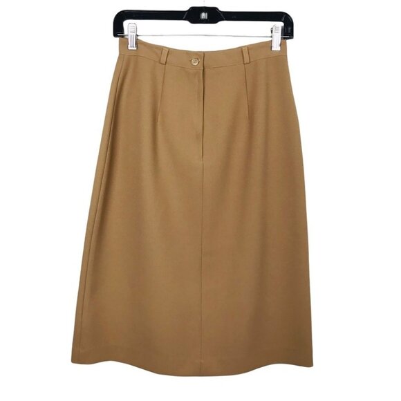 Znazzie Classic Open Front Tan Blazer and Matching Open Back Skirt  women Size M - Picture 2 of 16